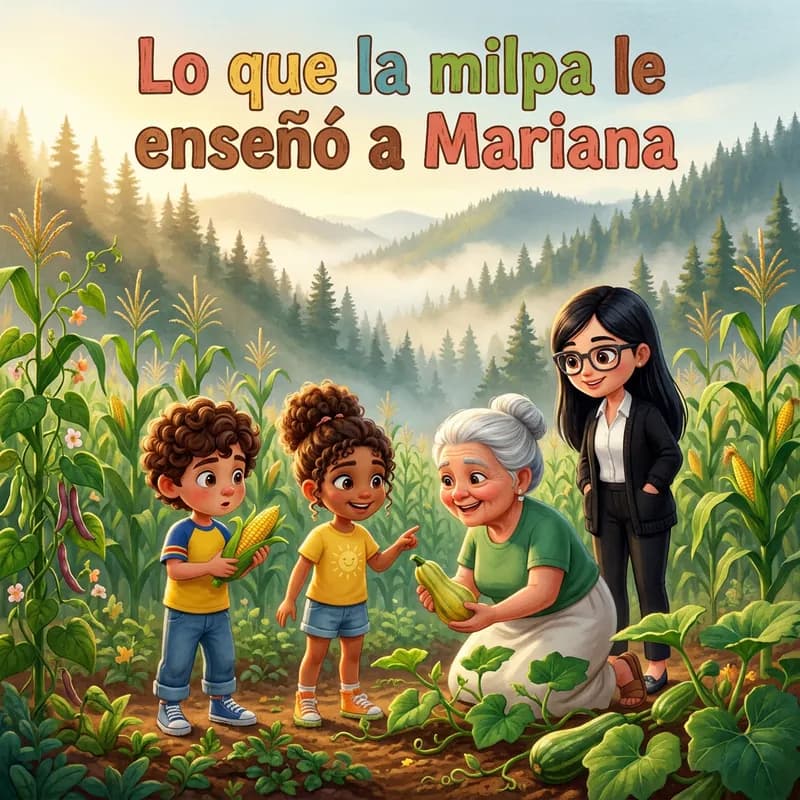 Portada de «Lo que la milpa le enseñó a Mariana»