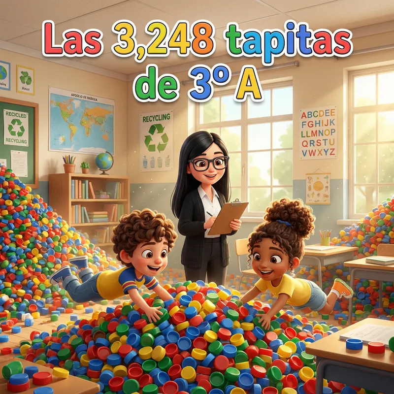 Portada de «Las 3,248 tapitas de 3º A»