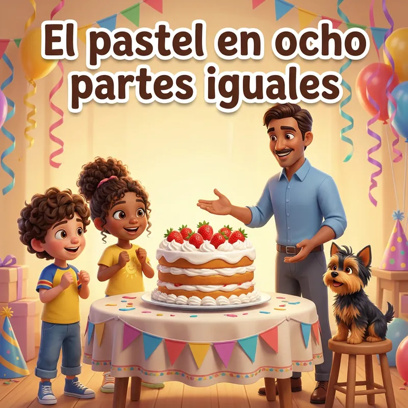 Portada de «El pastel en ocho partes iguales»
